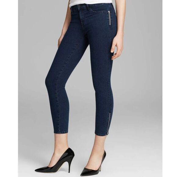 J Brand Jeans Womens 29 Tali Skinny Jeans in Blue Depth Zipper Ankle - Picture 1 of 14